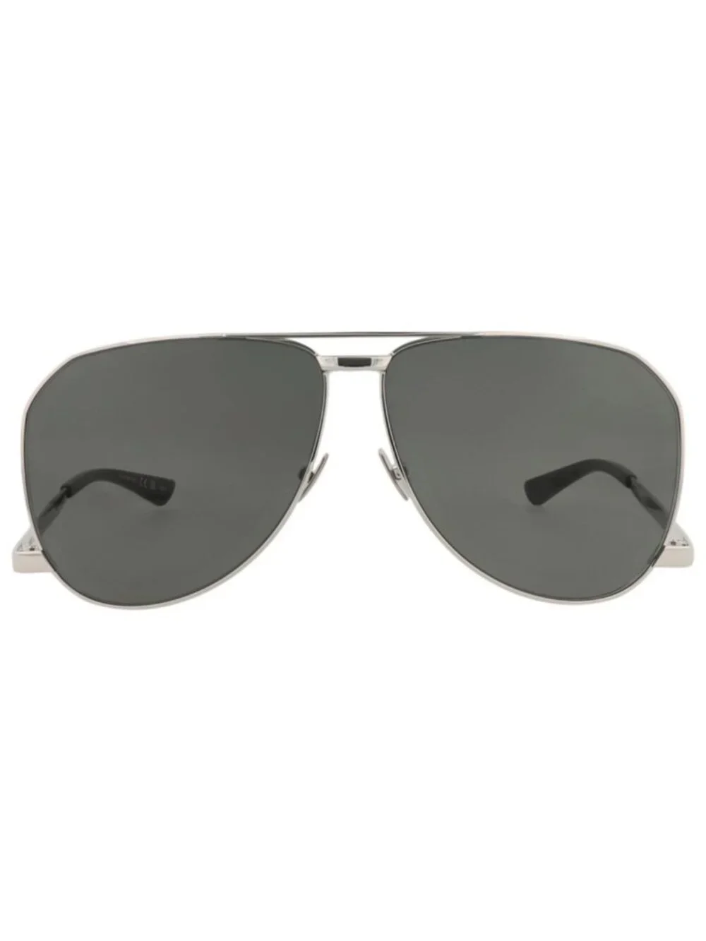 New Saint Laurent Women's Sunglasses Aviator Metal Frame Mens Silver Silver Grey